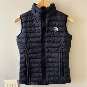 Fusalp Black Quilted Puffy Sleeveless Jacket Vest
